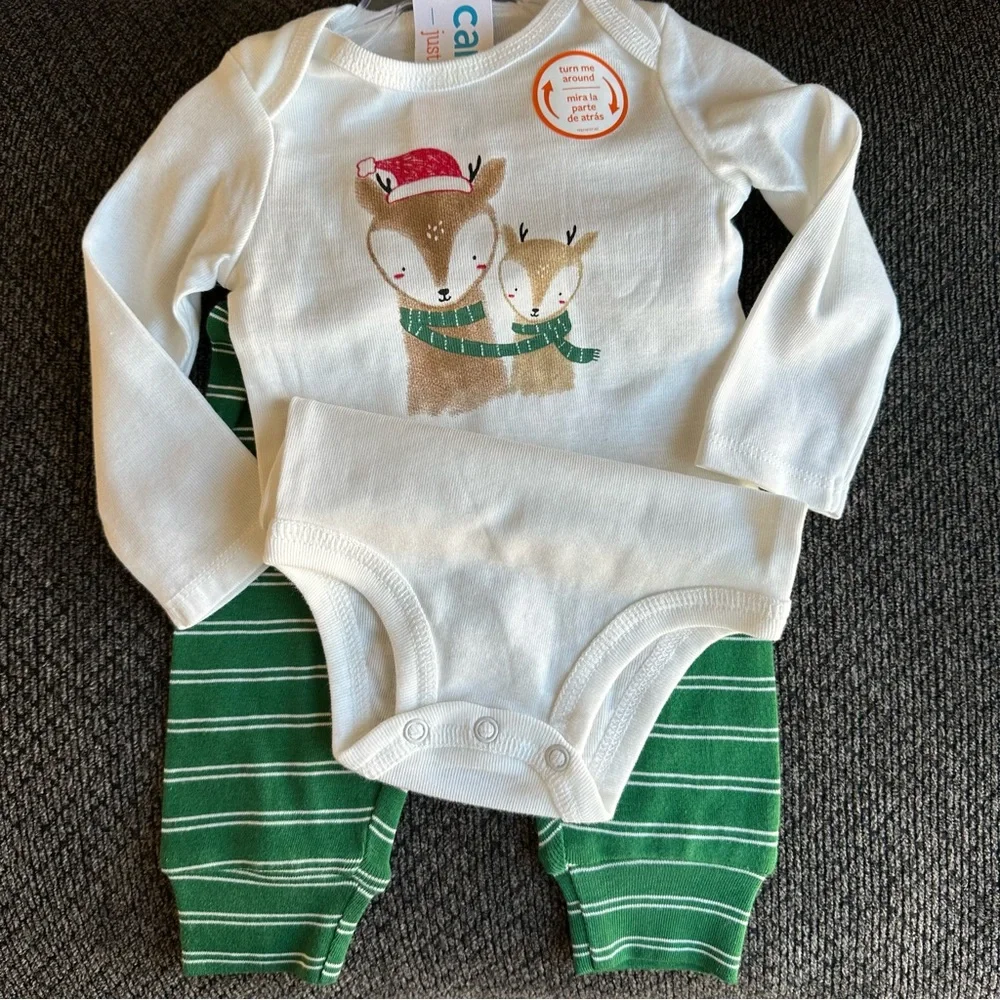 Carters 2 piece Christmas reindeer set